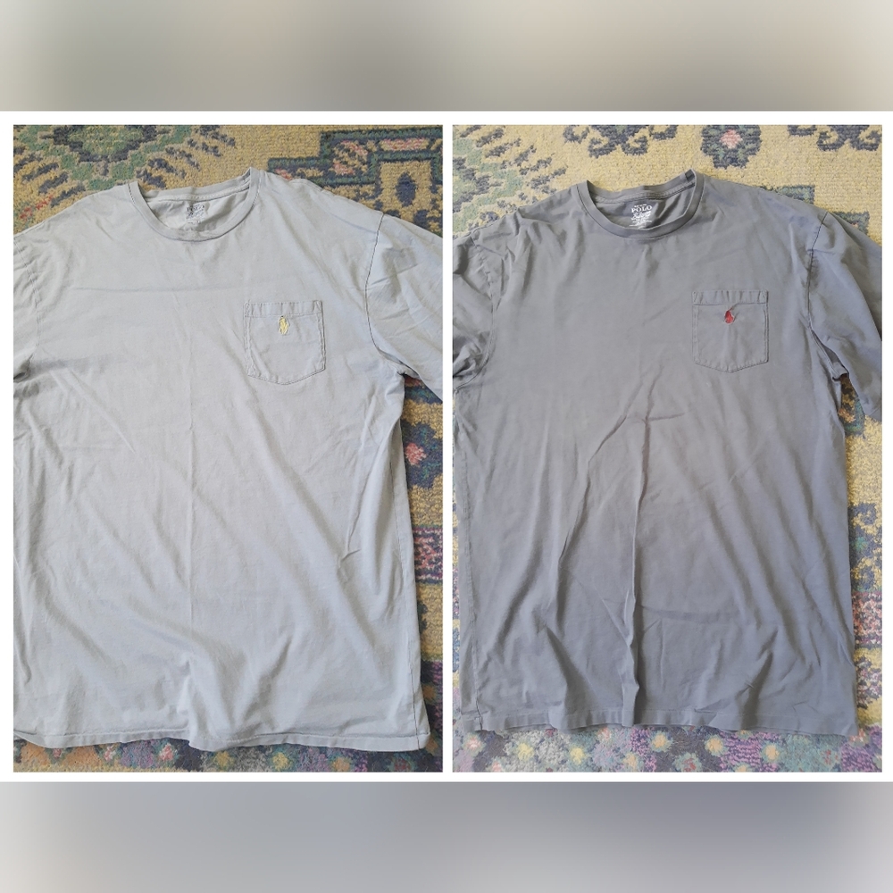 Polo Ralph Lauren Men's L/T Classic Fit Crew Neck Pocket T-Shirt lot of 2